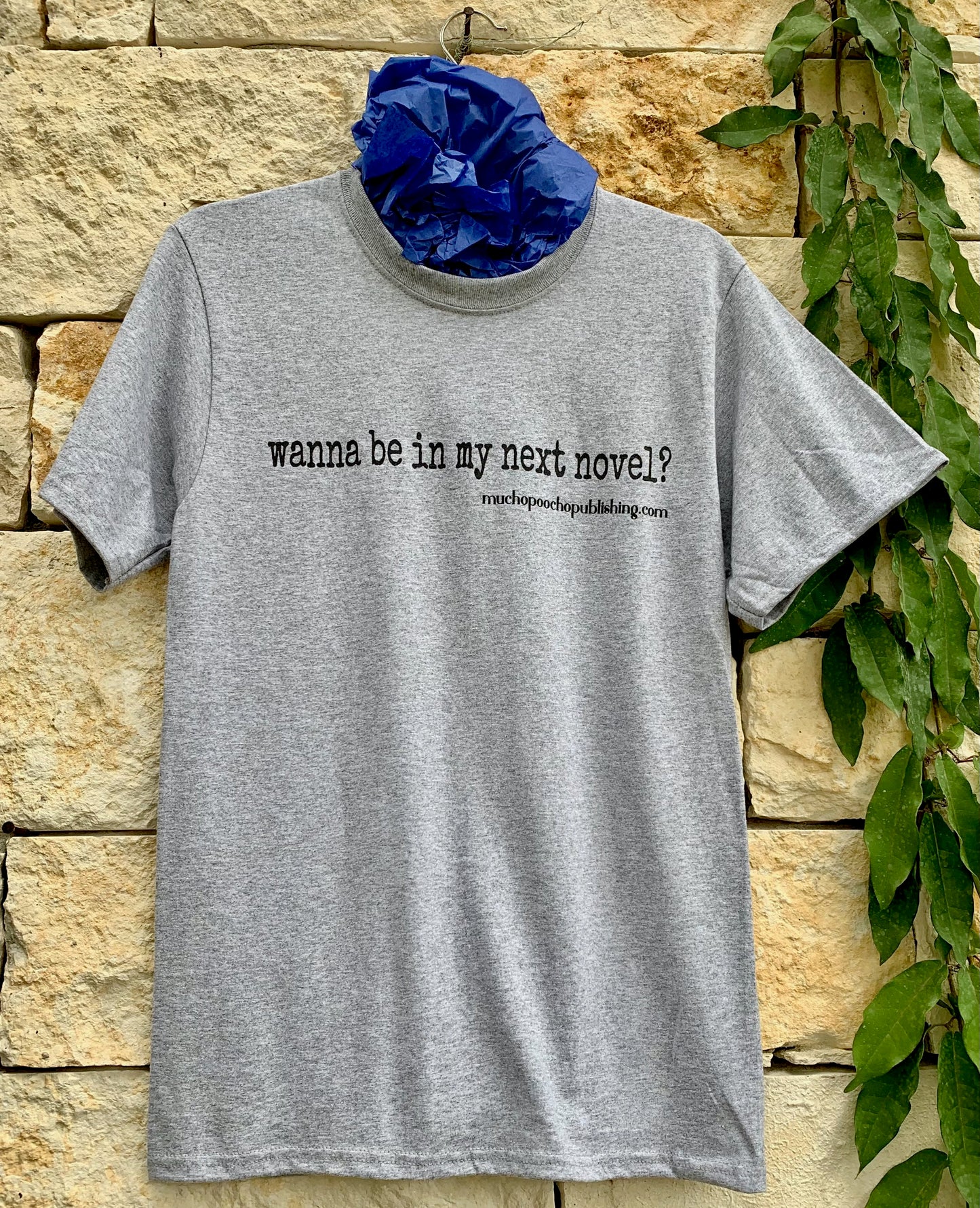 Style 2, "wanna be in my next novel?", Crew-neck Short-sleeve T-Shirt